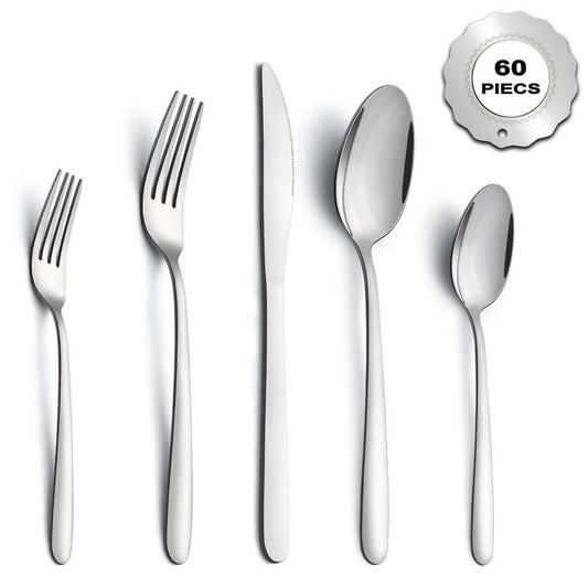 Silverware Set, 60 Pieces Stainless Steel Flatware Set for 12