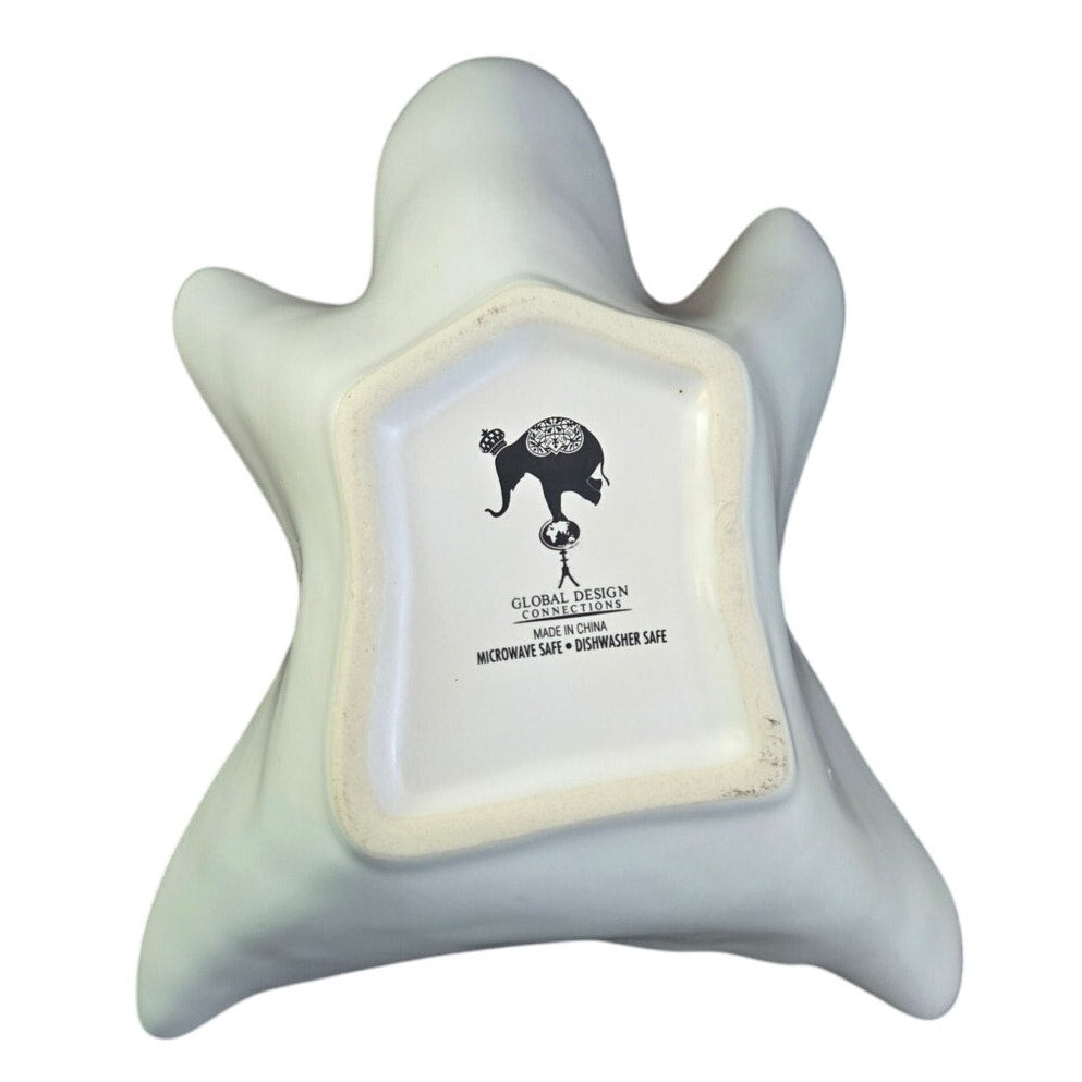 New Global Design Concepts Happy Halloween White Ghost Dipping Bowl