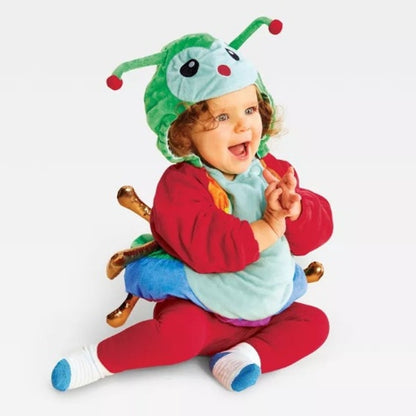 Hyde & EEK! Infant Caterpillar Halloween Costume Pullover - Size 6-12 Months - Rainbow - New