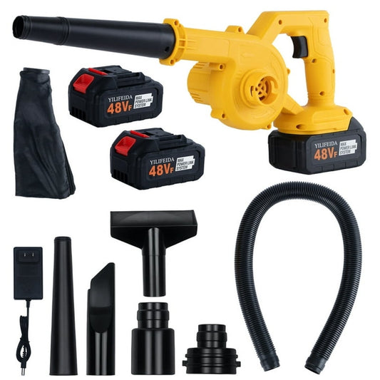 21V Cordless Leaf Blower, Lightweight Electric Mini Air Blower with two 2.0Ah batteries
