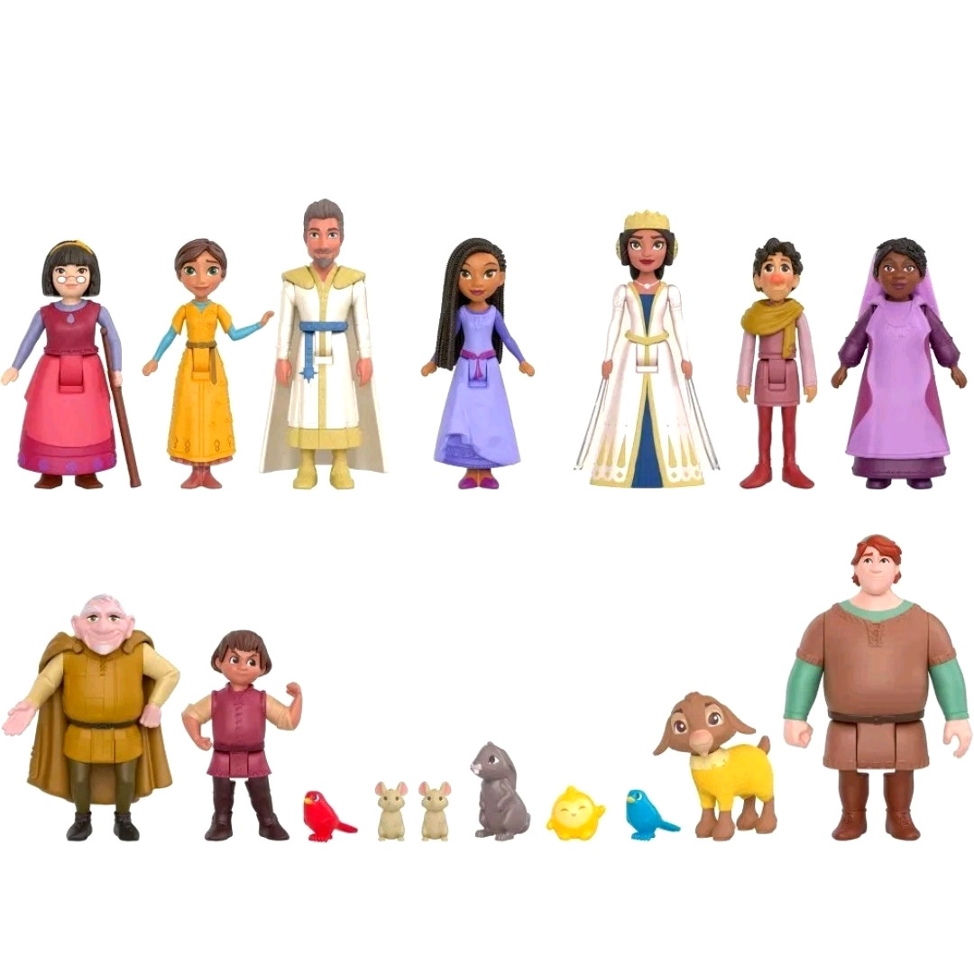 NEW Disney Wish 10 Piece Figurine Toy Set Kindom of Rosas Character Set