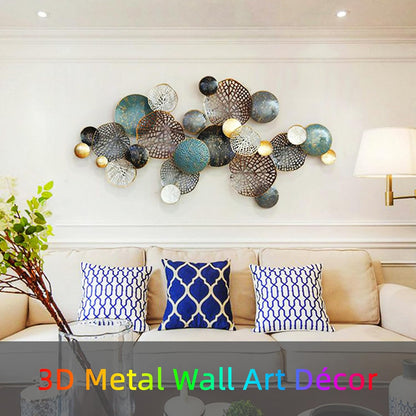 Large Boho Lotus Leaf Metal 3D Stacked Flower Wall Art Decor Decoration 52.5" x 26.5"