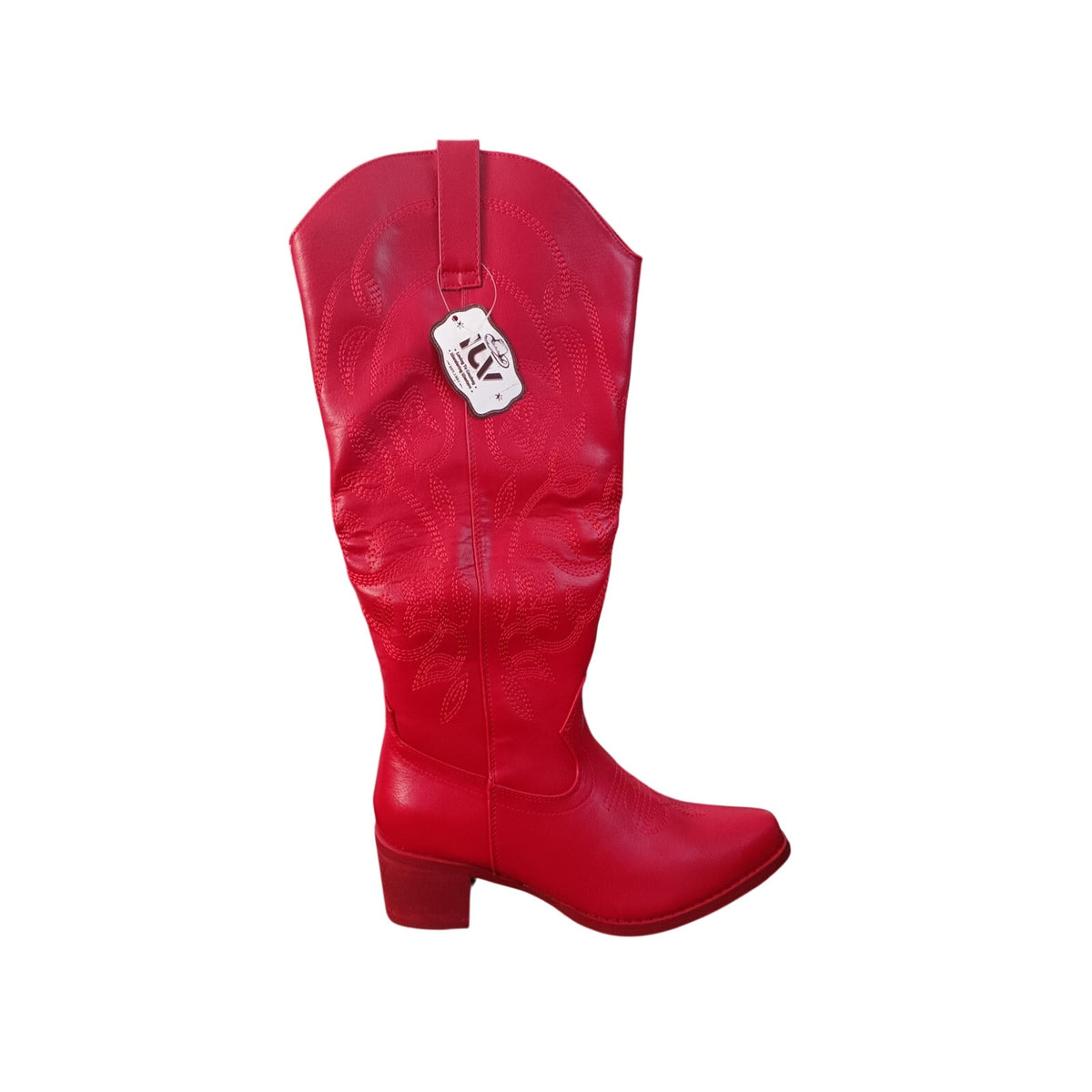 Size 6 Women's Red Cowboy Boots Mid Calf Cowgirl Boots Western Boot