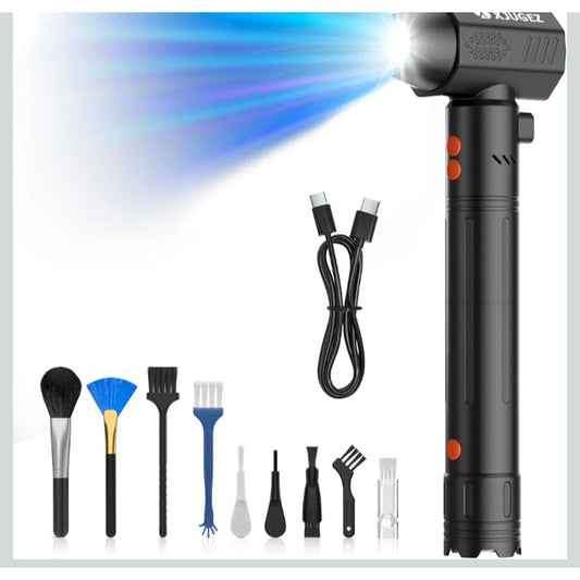 Rechargeable Electric Compressed Air Duster w/ LED Light