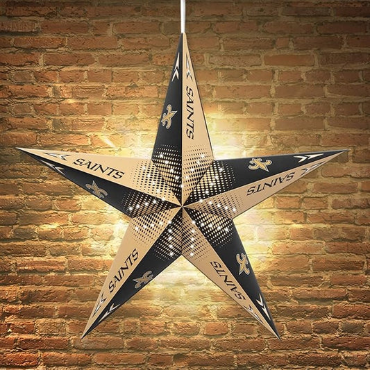 New Orleans Saints Officially Licensed Paper Star Light Up Lantern