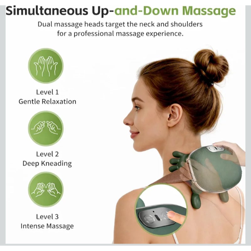 Neck and Shoulder Massager with Heat, 4D Shiatsu Deep Tissue