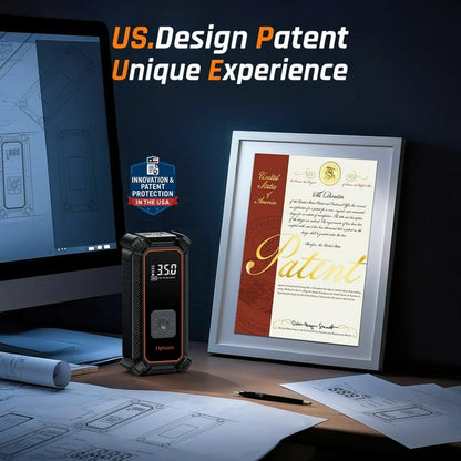 Ophanie Cordless Portable Tire Inflator - Digital Pressure Gauge, Air Compressor for Car Tires