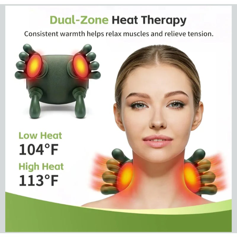 Neck and Shoulder Massager with Heat, 4D Shiatsu Deep Tissue