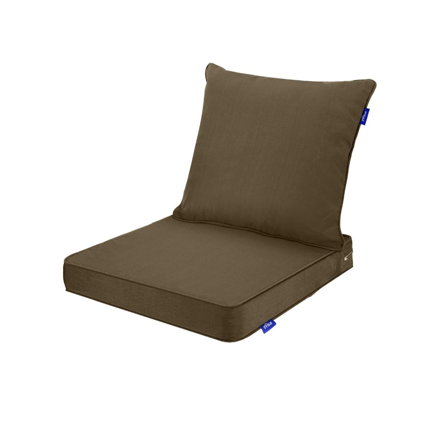 SET of TWO Deep Seat Patio Cushions 24x24 Outdoor Furniture w/ Removeable Cover Fade Resistant
