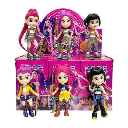 Kpop Demon Hunters Huntrix Figure Keychain Blind Box Trading Card K-Pop