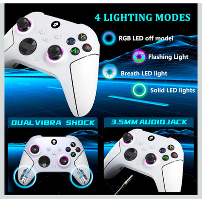 Wireless 2.4GHz Controller with 7 Colors RGB Light for Xbox