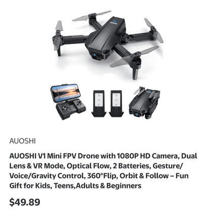 V1 Mini FPV Drone with 1080P HD Camera
