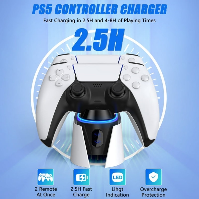 Controller Charger for PS5, Dual Controller Charger