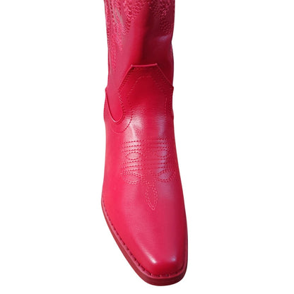 Cowboy Boots Women's Size 5 Mid Calf Red Cowgirl Boots Western Boots