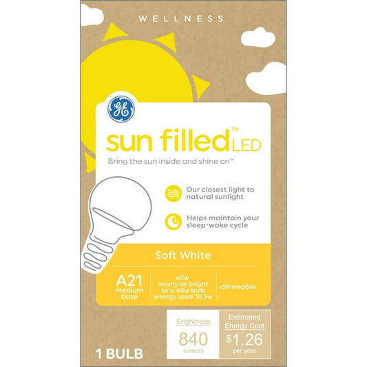 GE Sun Filled LED Light Bulbs, 60 Watt