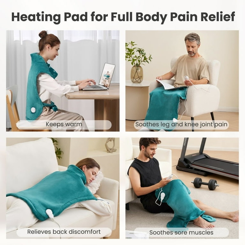 Ultra Soft Heating Pad with 4 Heat Settings & Auto Shut-off
