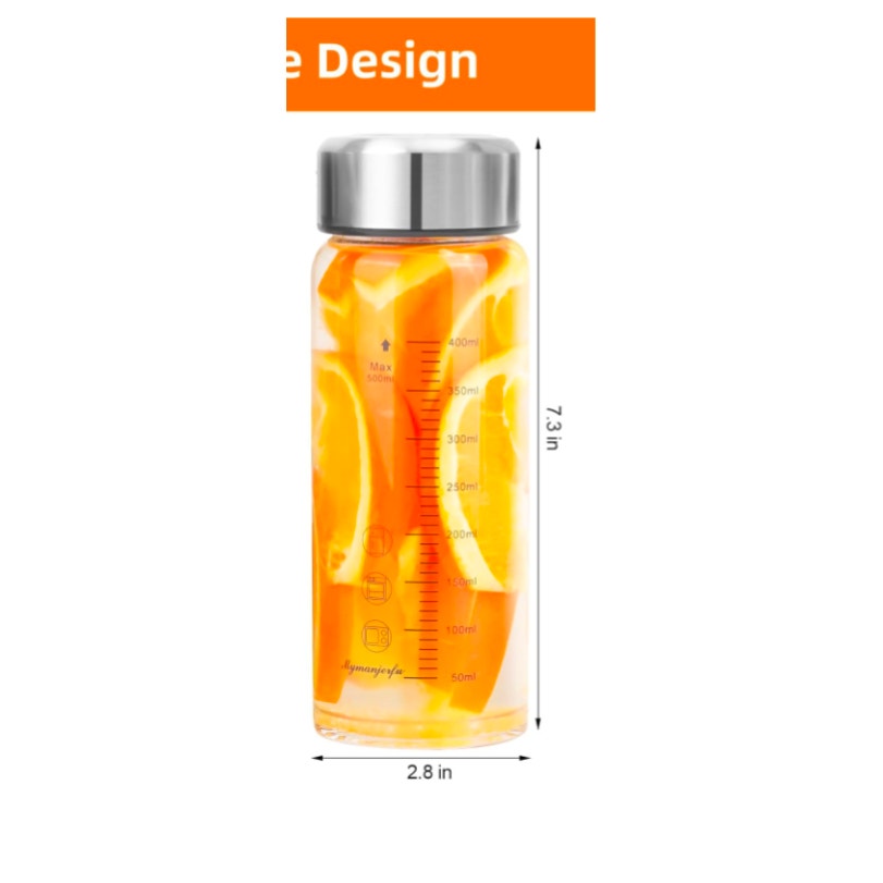 Glass Juice Bottles 4 Pack 10 oz