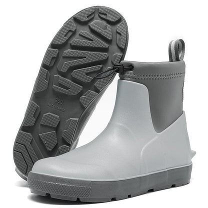 Deck Boots Men's Size 9 Ankle Rubber Rain Boots Waterproof Anti-Slip Waterproof