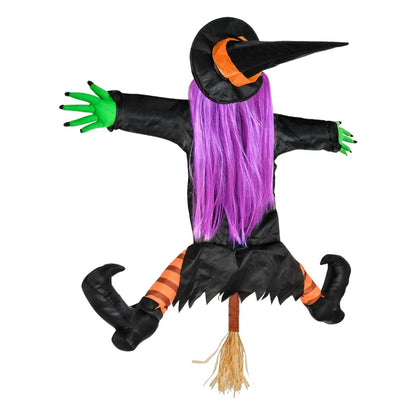 54'' Crashing Witch Halloween Tree/Door Decoration
