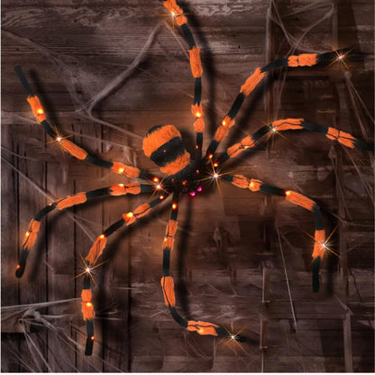 Giant 5 Foot Light up Halloween Spider with Red Eyes 48 LED