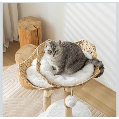 NEW Cat Tree Tower Condo 46 inch Modern Cat Tree for Large Cats w/ Baskets