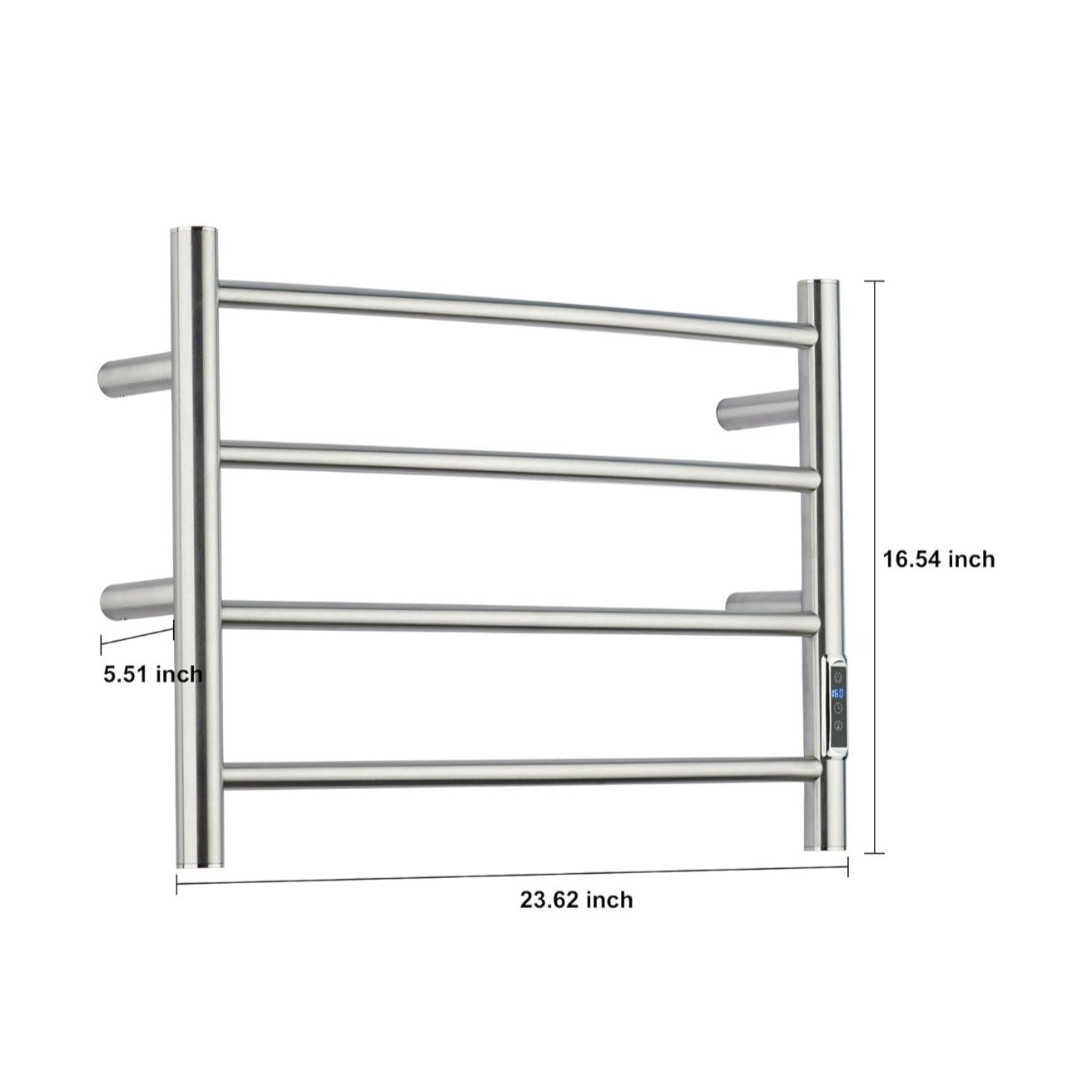 Wall Mounted Electric Towel Warmer Rack w/ Timer & Temp Control Stainless Steel