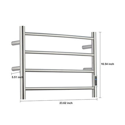 Wall Mounted Electric Towel Warmer Rack w/ Timer & Temp Control Stainless Steel