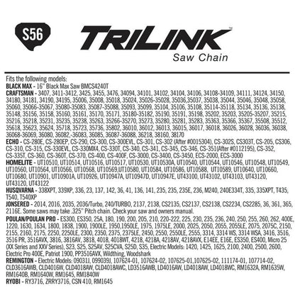 Trilink Saw Chain S56 - 16" 2 Pack Replacement Chain