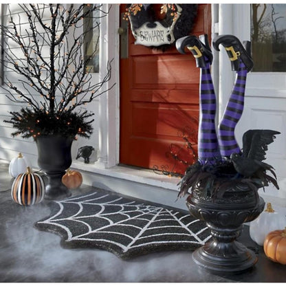 Halloween Doormat Spider Web Spooky Gothic Halloween Coir Outdoor Door Mat 18"x30"