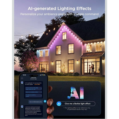 Govee Permanent Outdoor Lights 2, 50ft RGBIC Outdoor Lights with 100 Modes