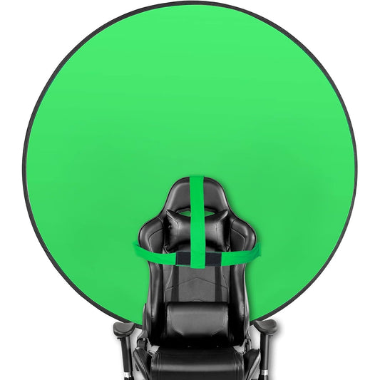 New Portable 57" Green Screen for Chair Greenscreen Backdrop Background Streaming Gaming Meeting