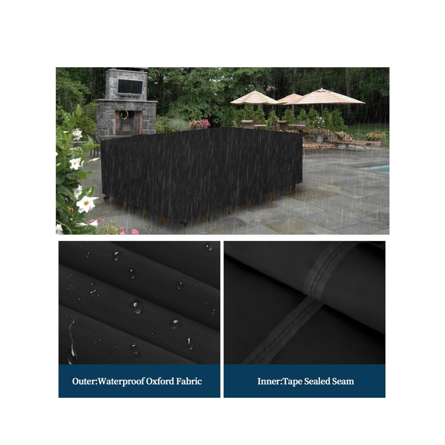 New Waterproof Patio Furniture Cover - Black