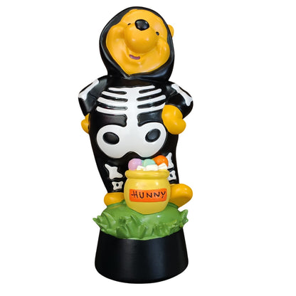 Disney Winnie The Pooh Skeleton Halloween Figurine Hunny Pot 12 Inch