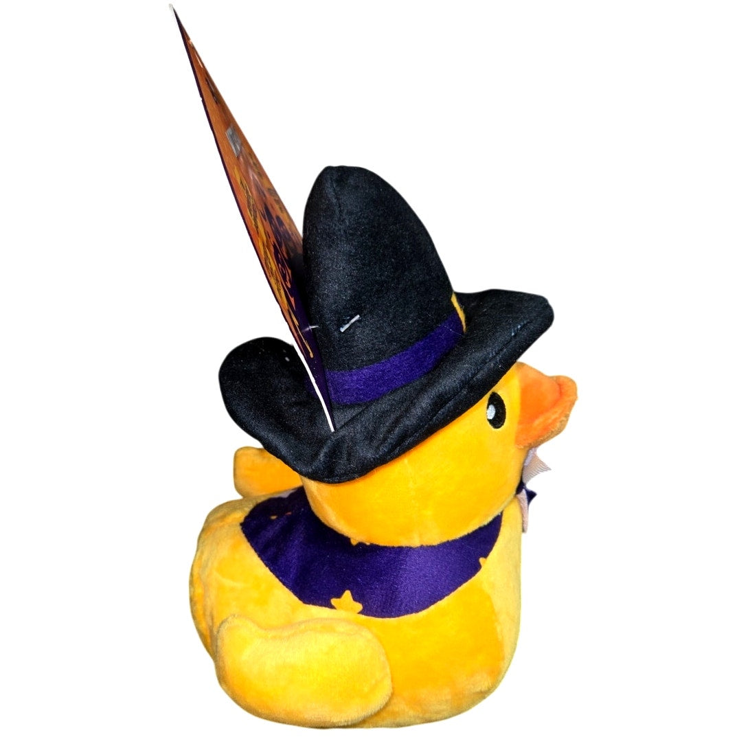 FuzzYard 10" Dog Toy w/ Squeaker Yellow Halloween Witch Duck Machine Washable