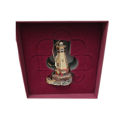 2004 BALDWIN NORTH ATLANTIC LIGHTHOUSE 77145.010 24KT GOLD FINISH BRASS ORNAMENT