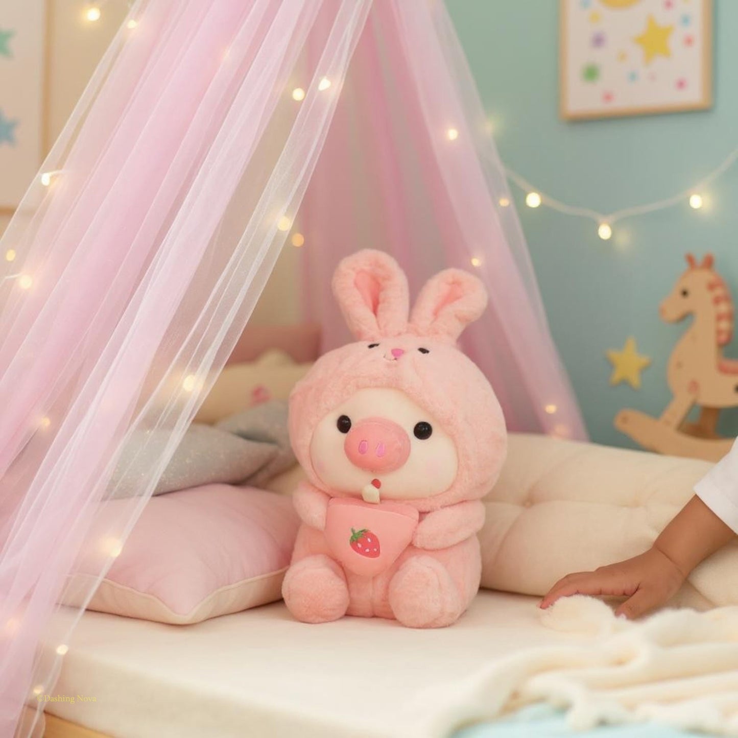 Boba Pig Stuffed Animal Soft Plushie Gift for Girls & Boys