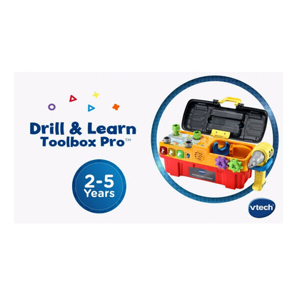 New VTech Drill and Learn Toolbox Pro with Accessories Ages 2-
-5