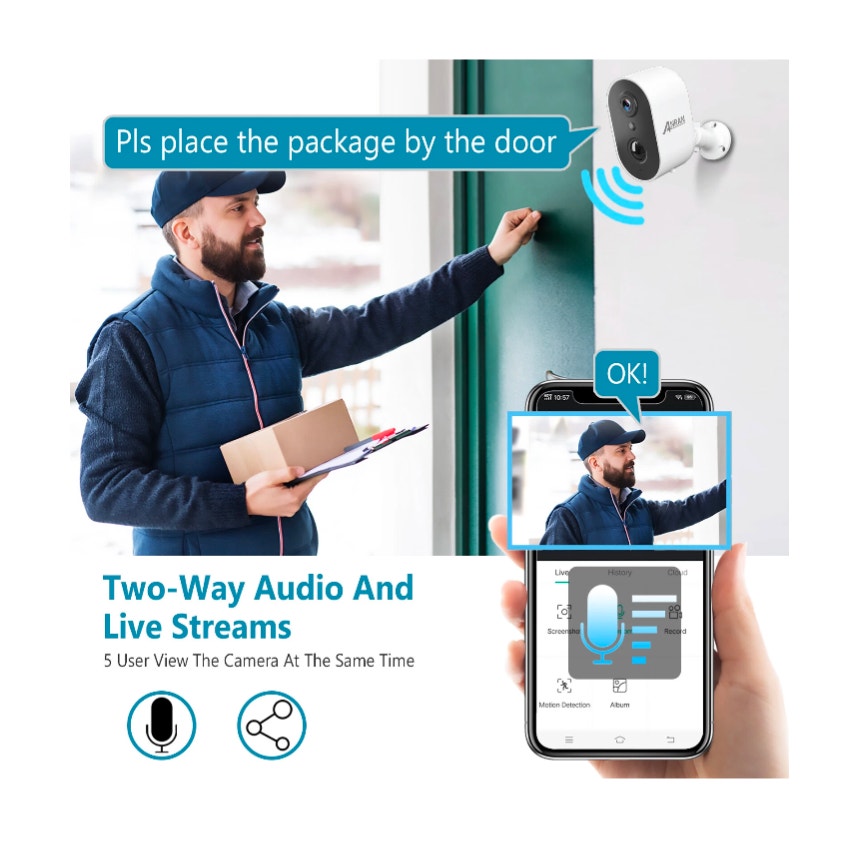 2K Wireless Security Camera System WIFI