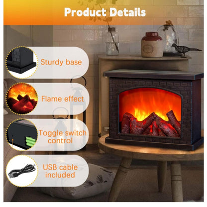 Fire Lamp Battery Operated Portable Fireplace Indoor Outdoor Christmas