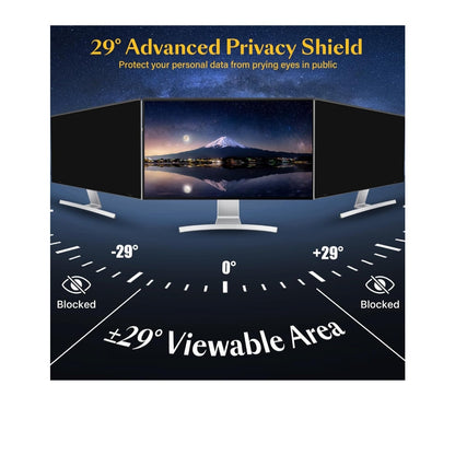 Magnetic Computer Privacy Screen 24 Inch Anti Blue Light Eye Protection Shield Filter