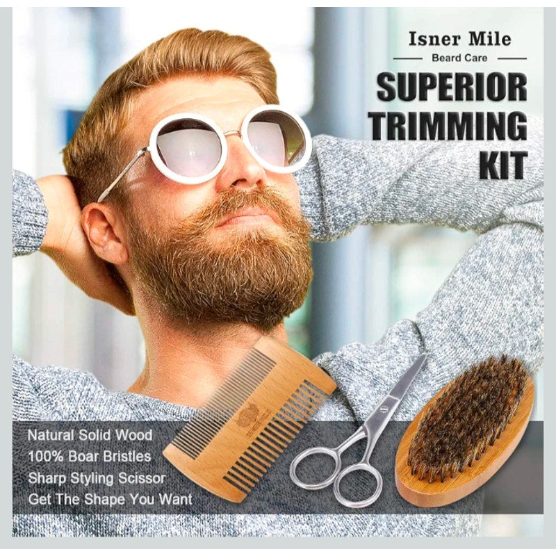 Isner Mile Beard Grooming Kit for Men with bonus extras!
