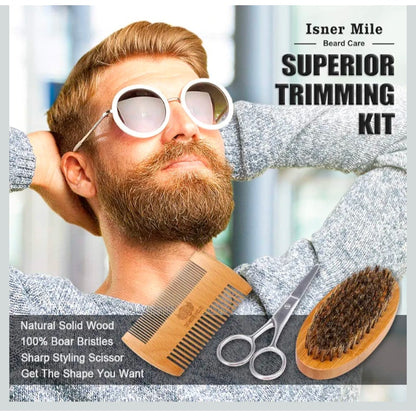 Isner Mile Beard Grooming Kit for Men with bonus extras!