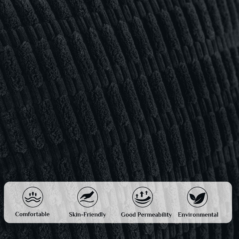 Black Throw Pillow Covers 20x12 inch Set of 2