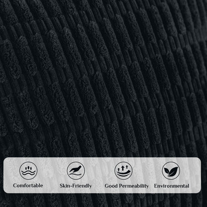 Black Throw Pillow Covers 20x12 inch Set of 2