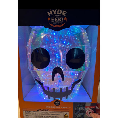 Light Up Iridescent Skull Halloween Decoration by Hyde and Eek!