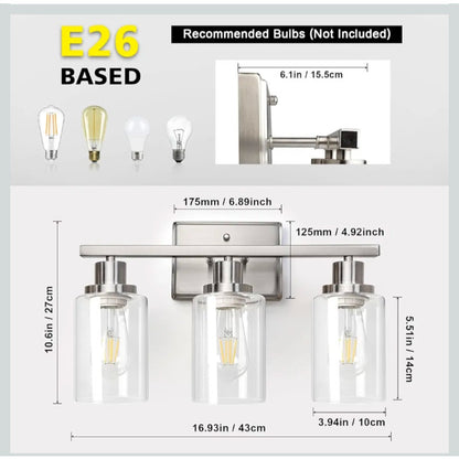 Bathroom Vanity Light Fixture , 3 Light Wall Sconce.