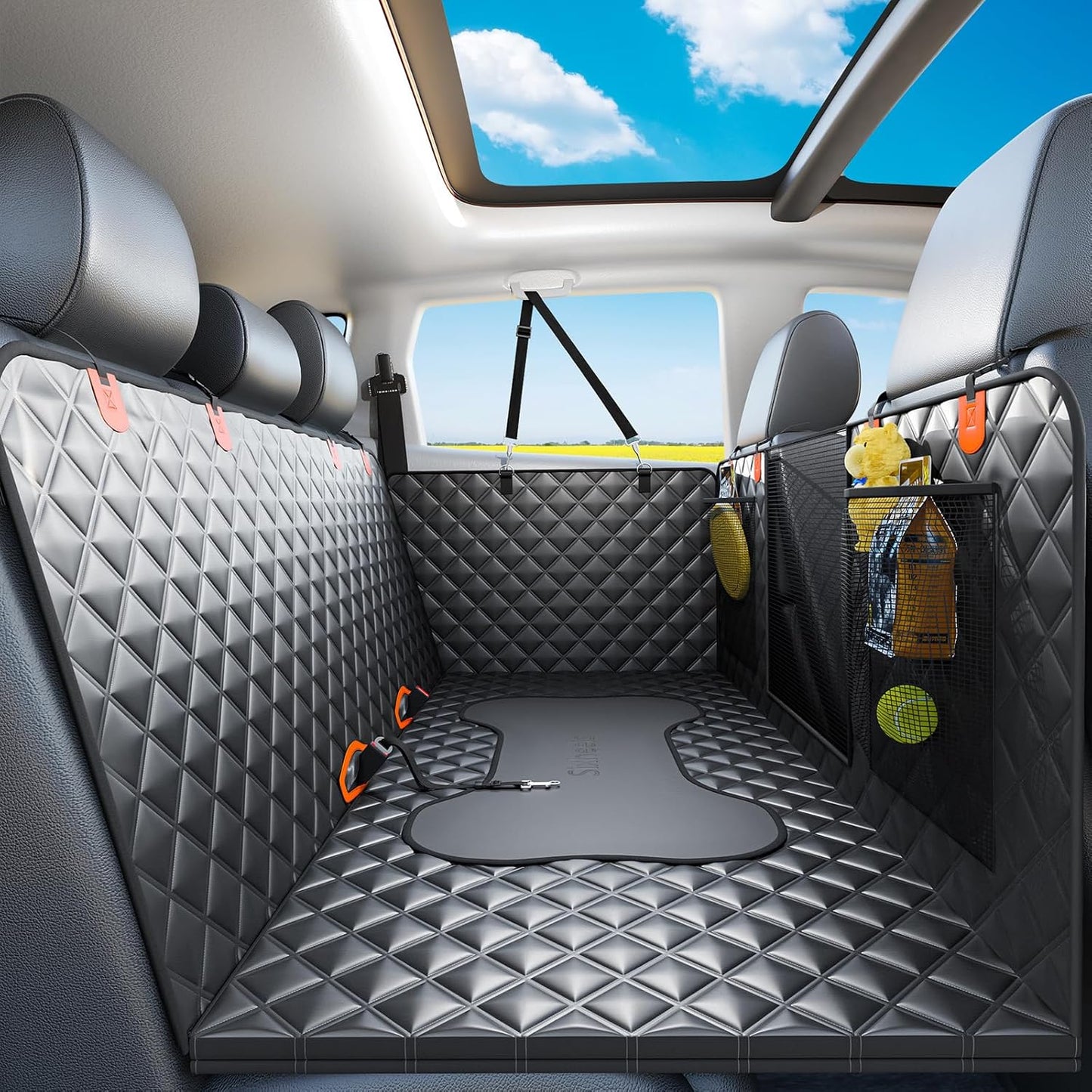 Dog Car Seat Cover Back Seats Protector Backseat Extender Rear Seat Waterproof Carseat Car SUV