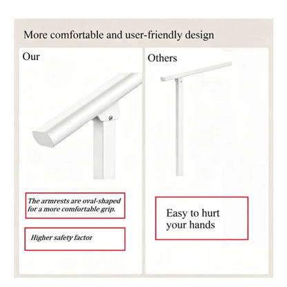 Safety Handrail Indoor/Outdoor Steps &  Stair Railing Kit, 1-2 Steps