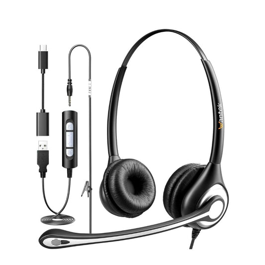 Comfort Fit USB Headset with Microphone for PC