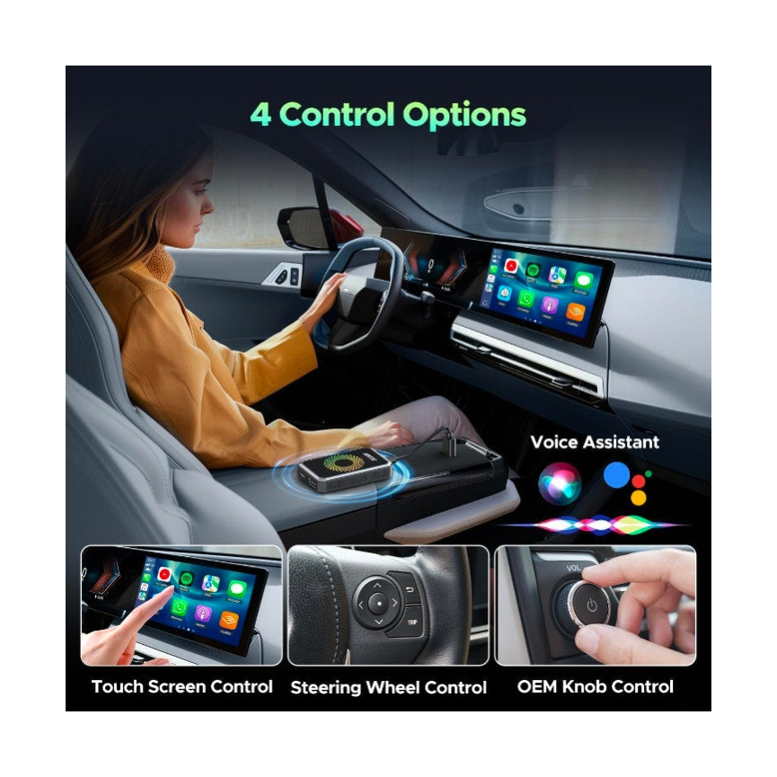 Car Vehicle Video Box for Streaming Netflix/YouTube/TikTok Wireless Carplay Adapter